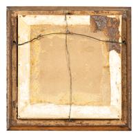[CIVIL WAR]. Framed hardtack with tri-color ribbon, dated 1862-1863.