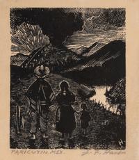 George Overbury (Pop) Hart, (American, 1868-1933), Mexican Lovers and Parícutin, Mexico