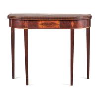 A Federal Inlaid Mahogany Games Table