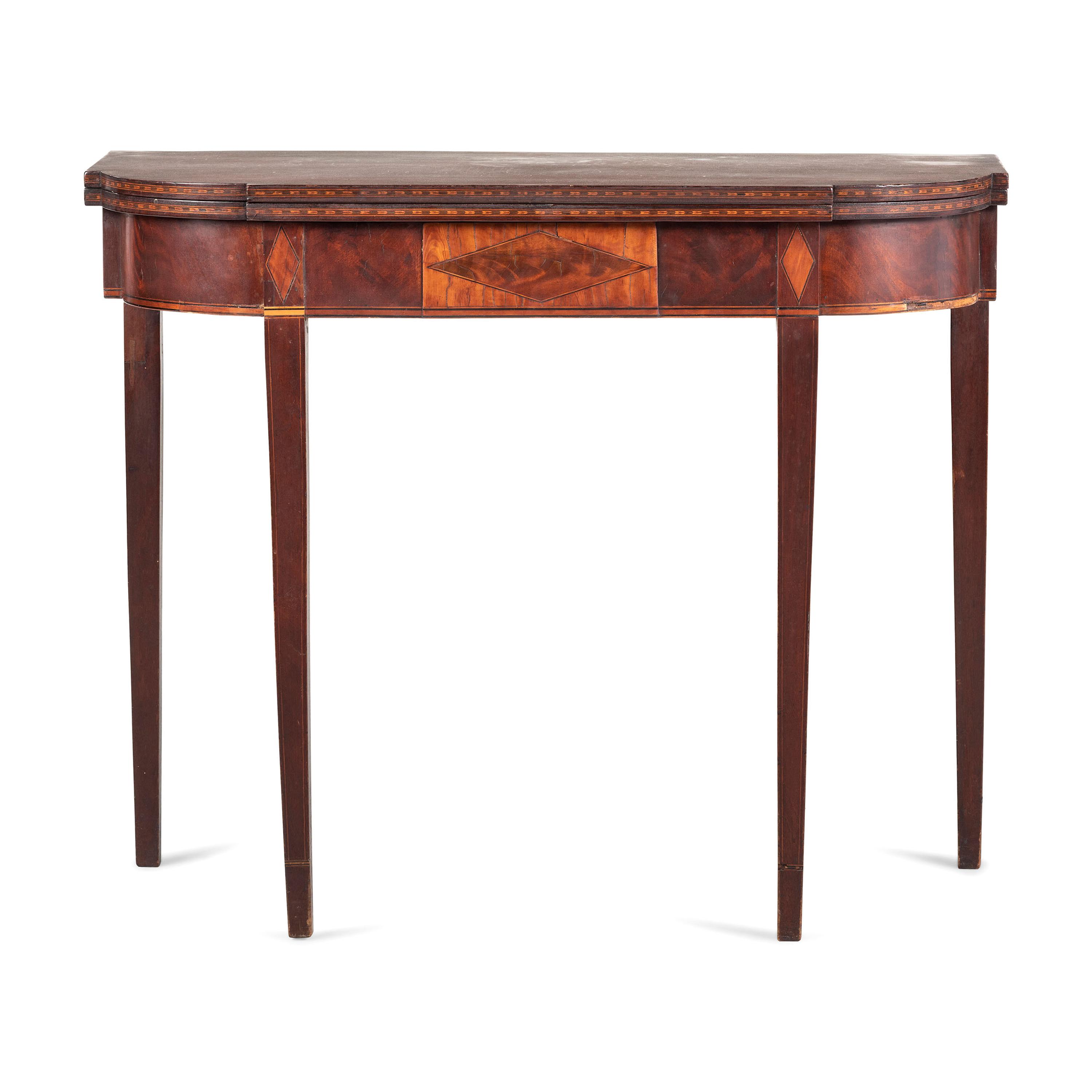 A Federal Inlaid Mahogany Games Table