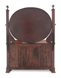 An Empire Style Gilt Bronze Mounted Mahogany Chest of Drawers with Dressing Mirror