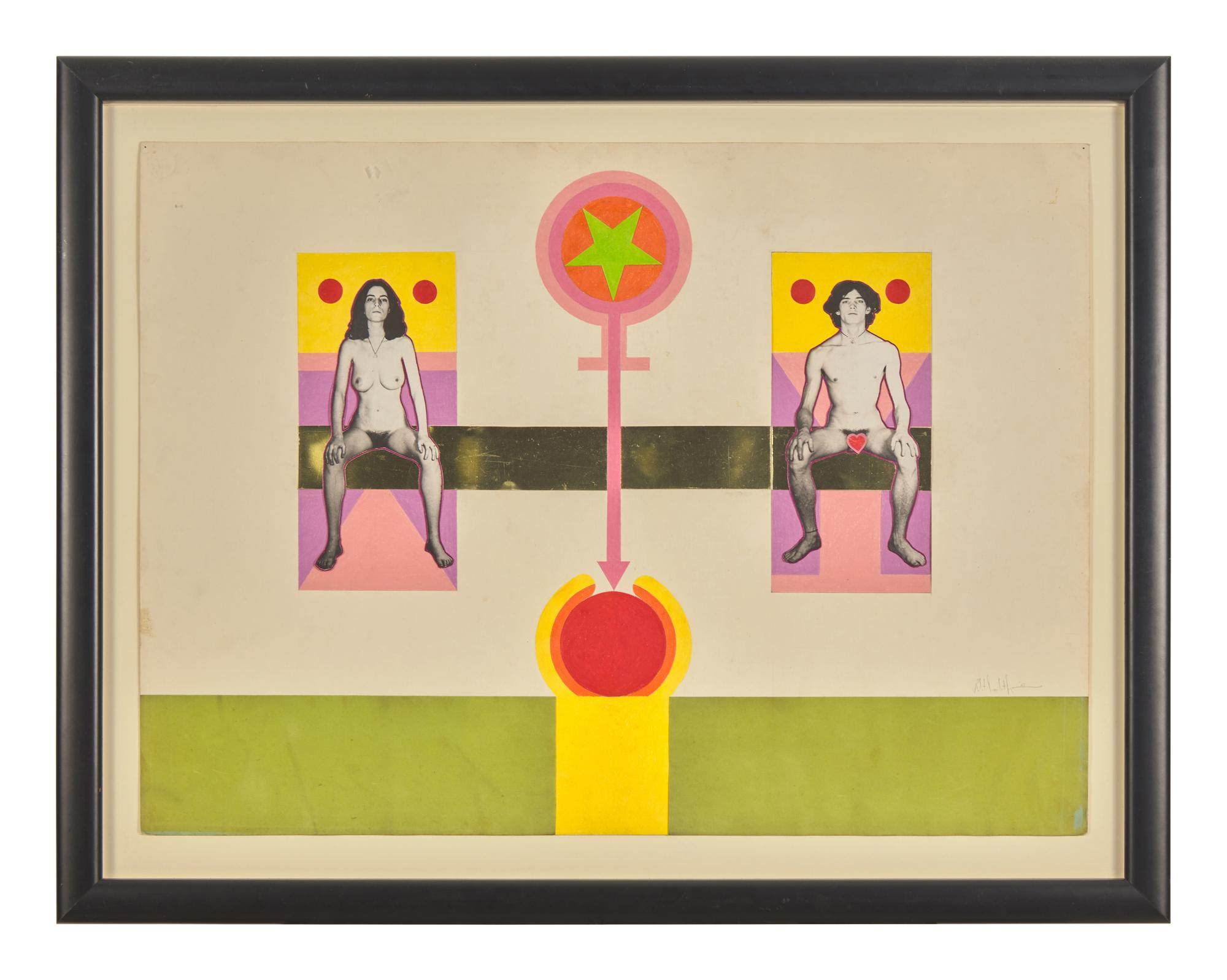 Patti Smith and Robert Mapplethorpe from ‘Tantric Garden' (Unrealized Animation) , circa 1969