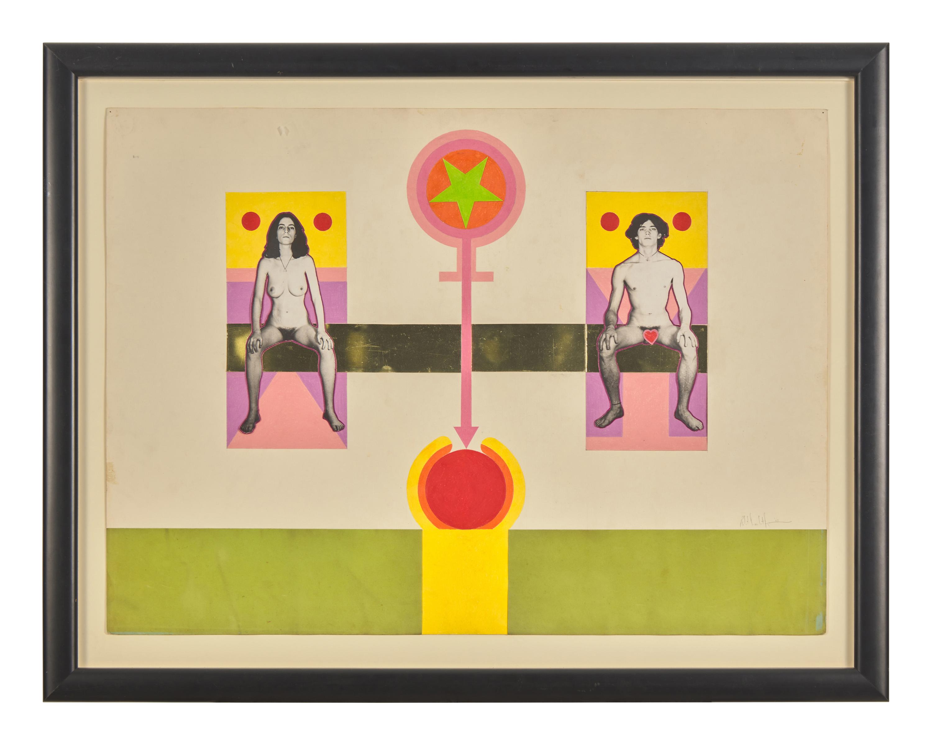 Patti Smith and Robert Mapplethorpe from ‘Tantric Garden' (Unrealized Animation) , circa 1969