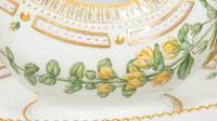Two Royal Copenhagen Flora Danica Porcelain Sauce Boats with Affixed Underplates