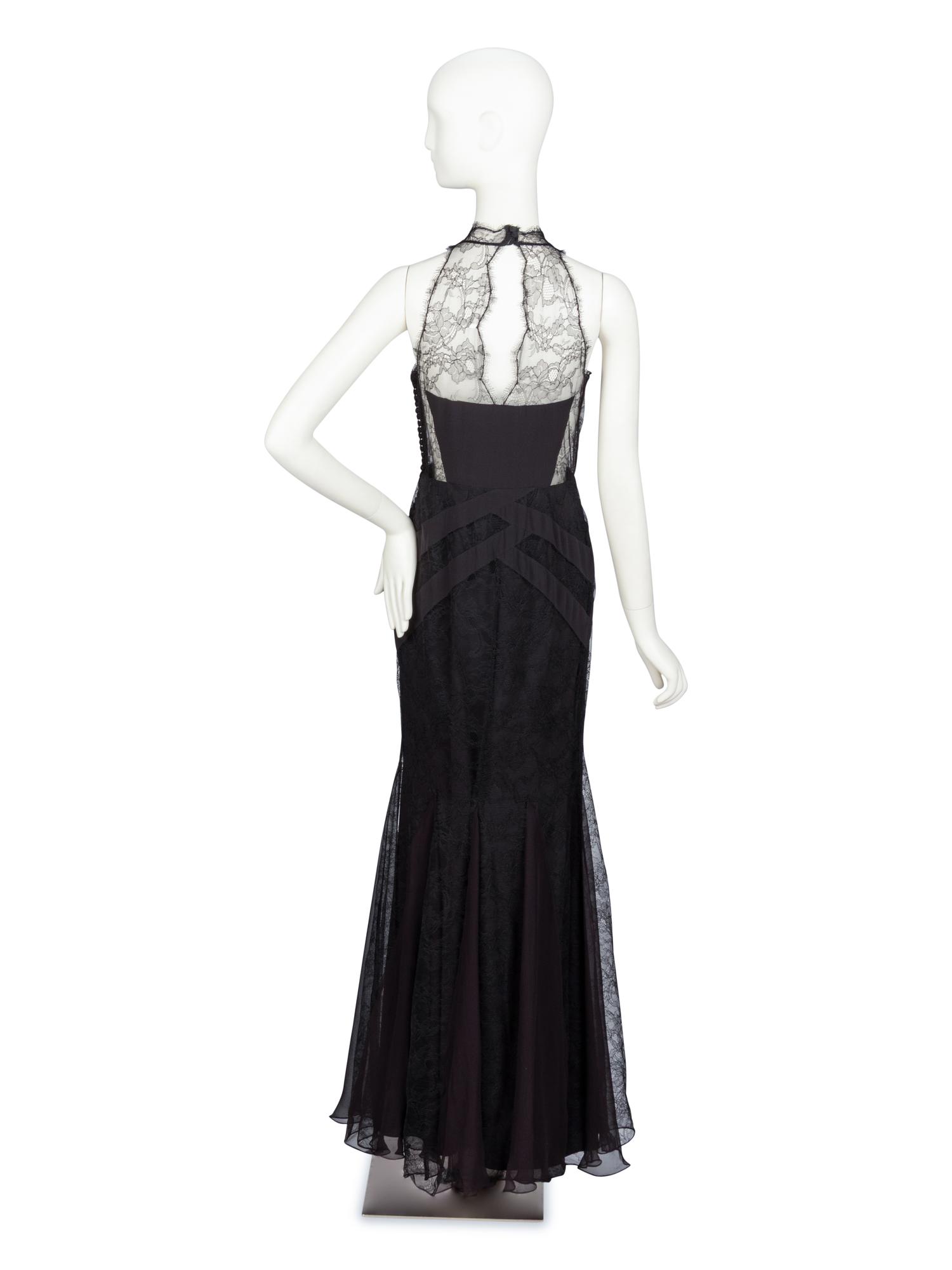 Christian Dior by John Galliano, Black Chantilly Lace Gown, 2009