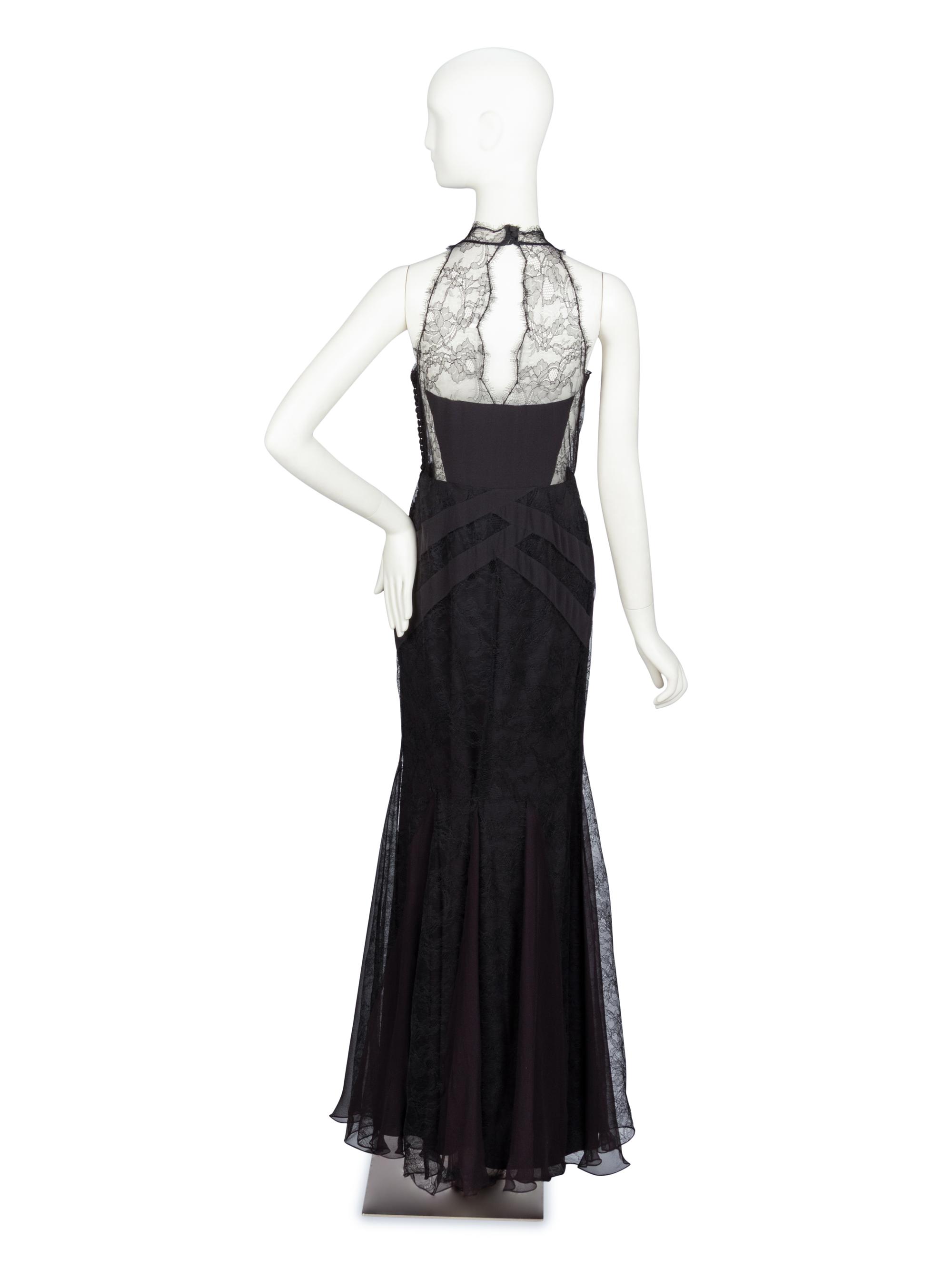 Christian Dior by John Galliano, Black Chantilly Lace Gown, 2009