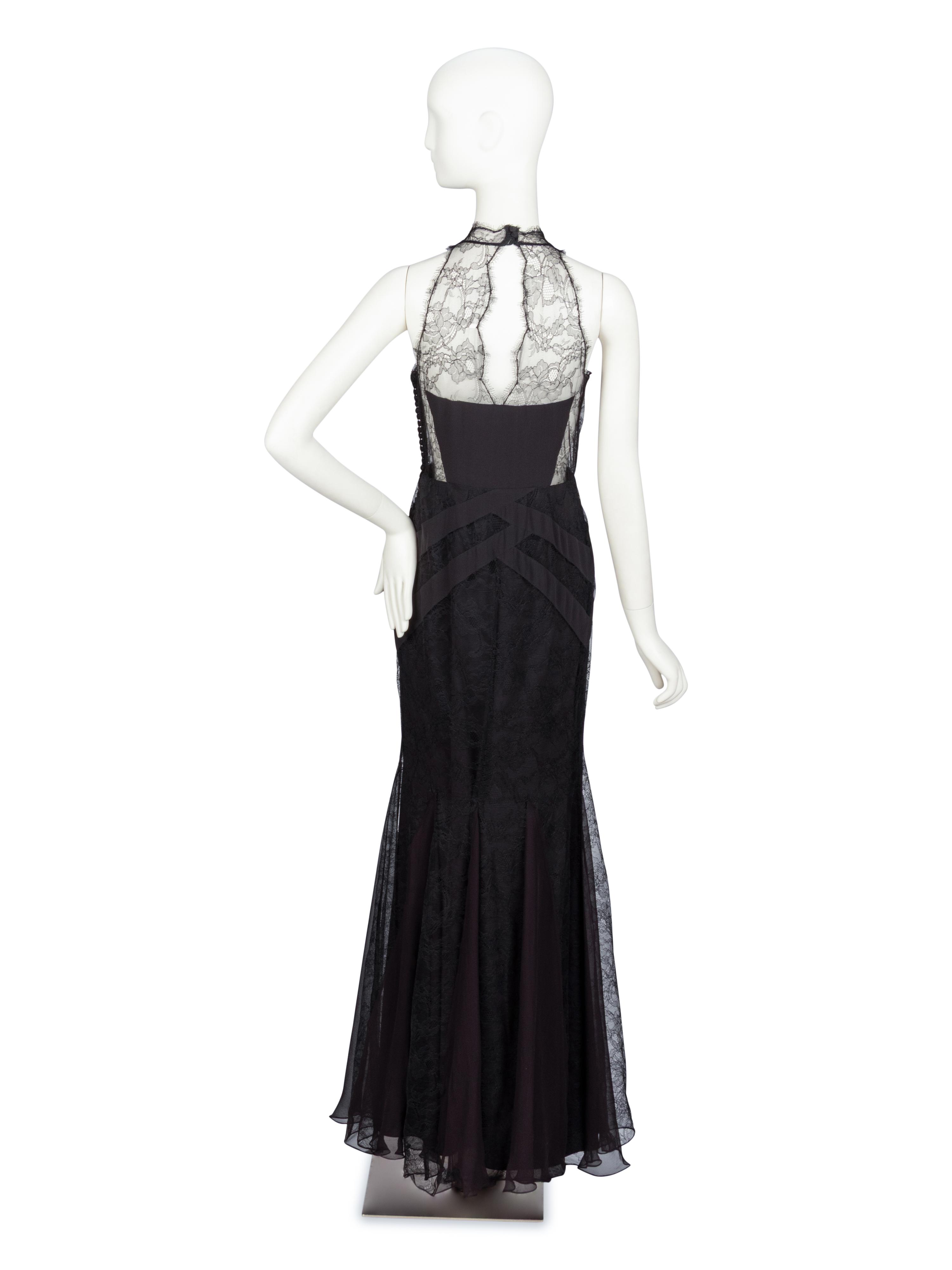 Christian Dior by John Galliano, Black Chantilly Lace Gown, 2009