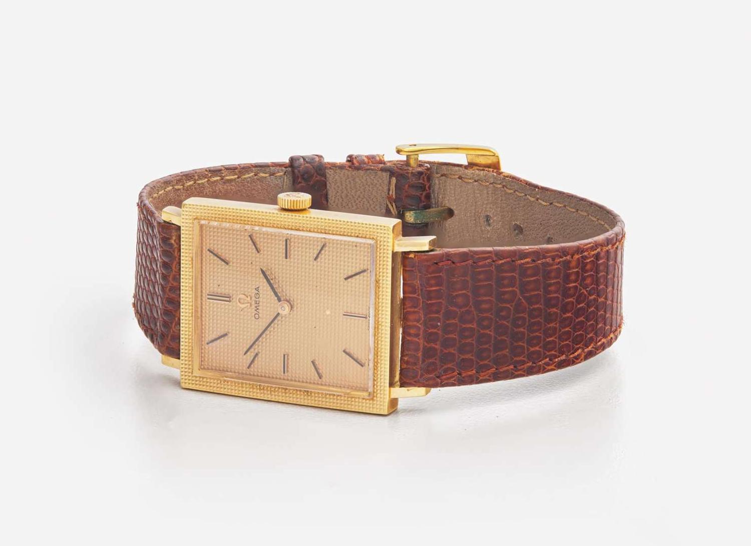 An 18K Yellow Gold Men's Omega Watch and 14K Yellow Gold Unisex Elgin Watch