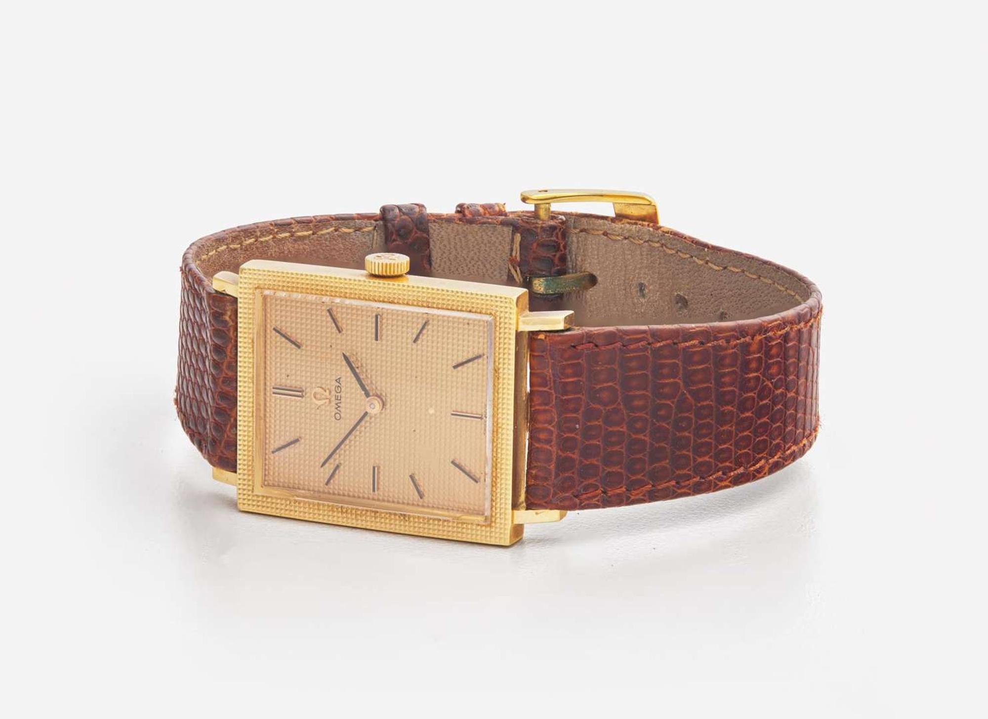 An 18K Yellow Gold Men's Omega Watch and 14K Yellow Gold Unisex Elgin Watch
