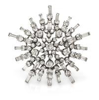 A Platinum and Diamond Brooch, 11.80 dwts.