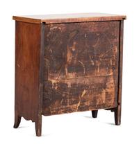 A Federal Inlaid Tiger Maple Child’s Chest of Drawers