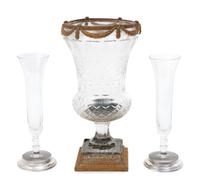 Three Continental Glass Vases