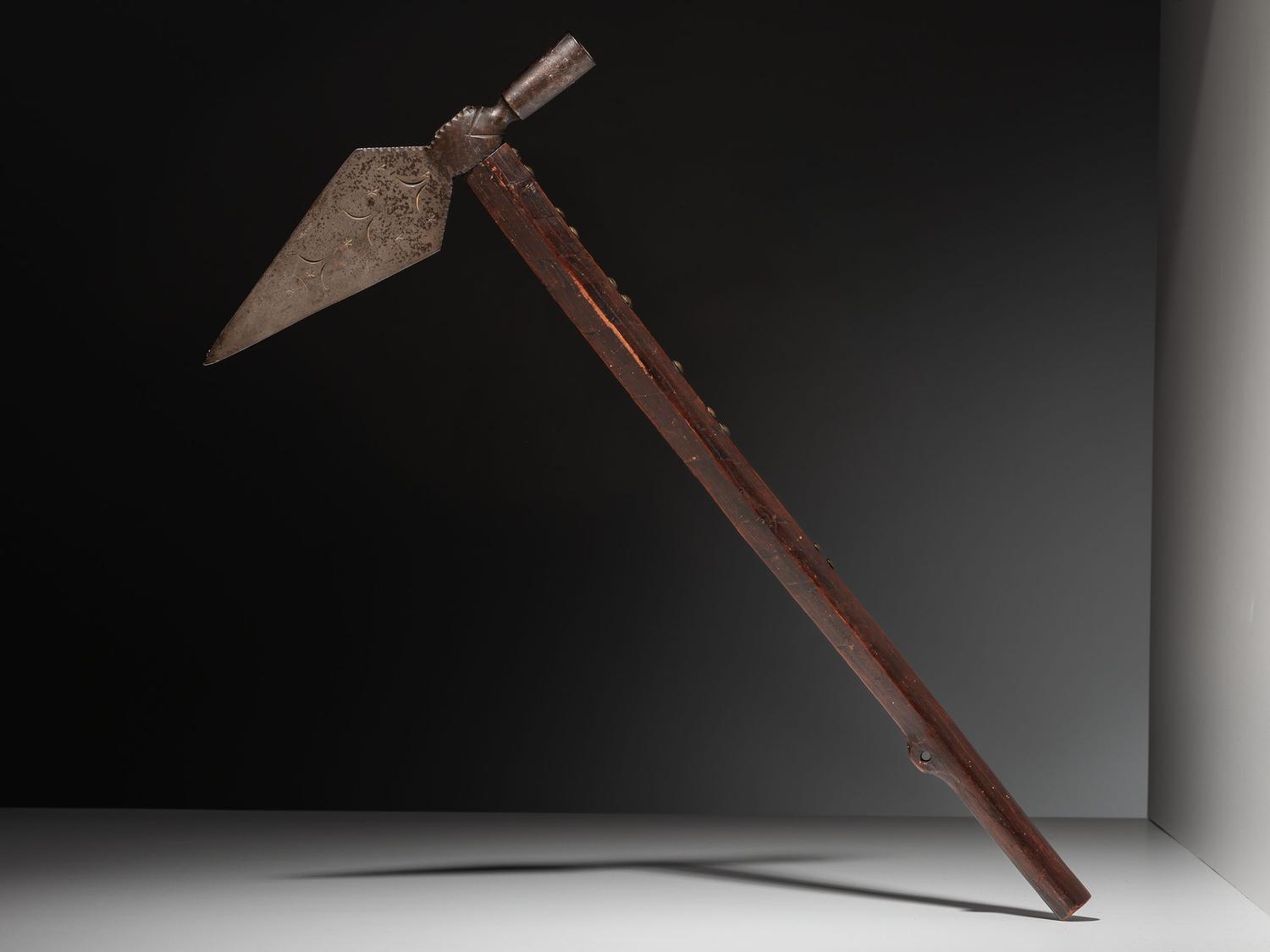 Plains Spontoon Pipe Tomahawk, with Decorations
