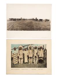 [NATIVE AMERICANS]. A group of 11 hand-colored photographs of identified Native American subjects, incl. Red Tomahawk and Medicine Crow.