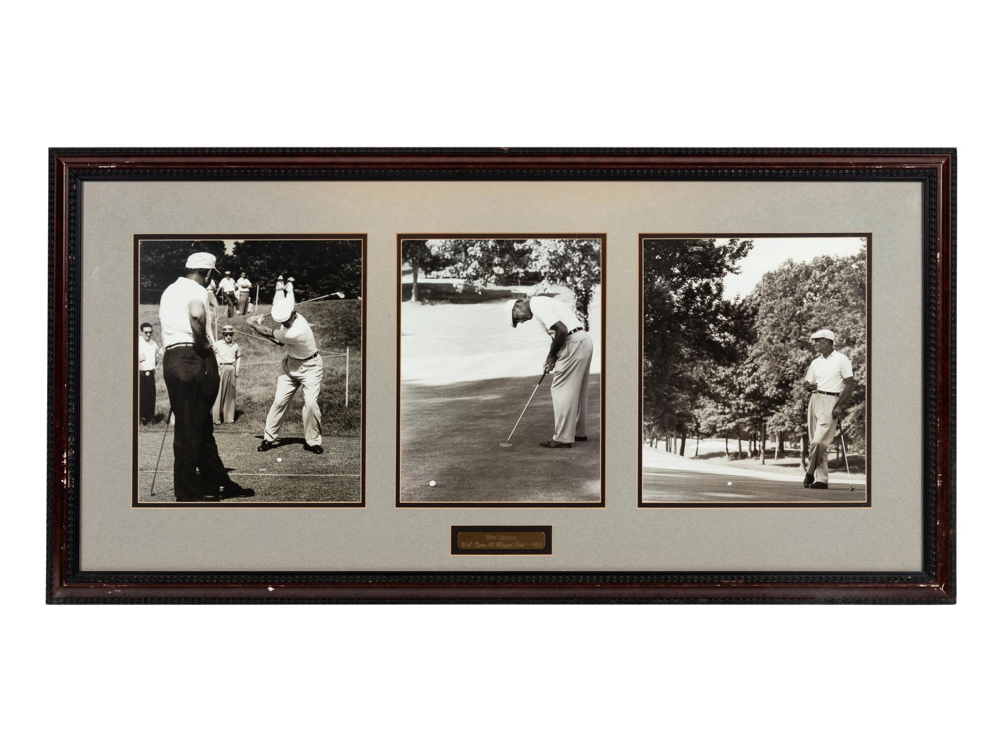 A Group of Five Large Scale Golf Photographs and Prints Formerly Displayed at Mike Ditka’s Restaurant
