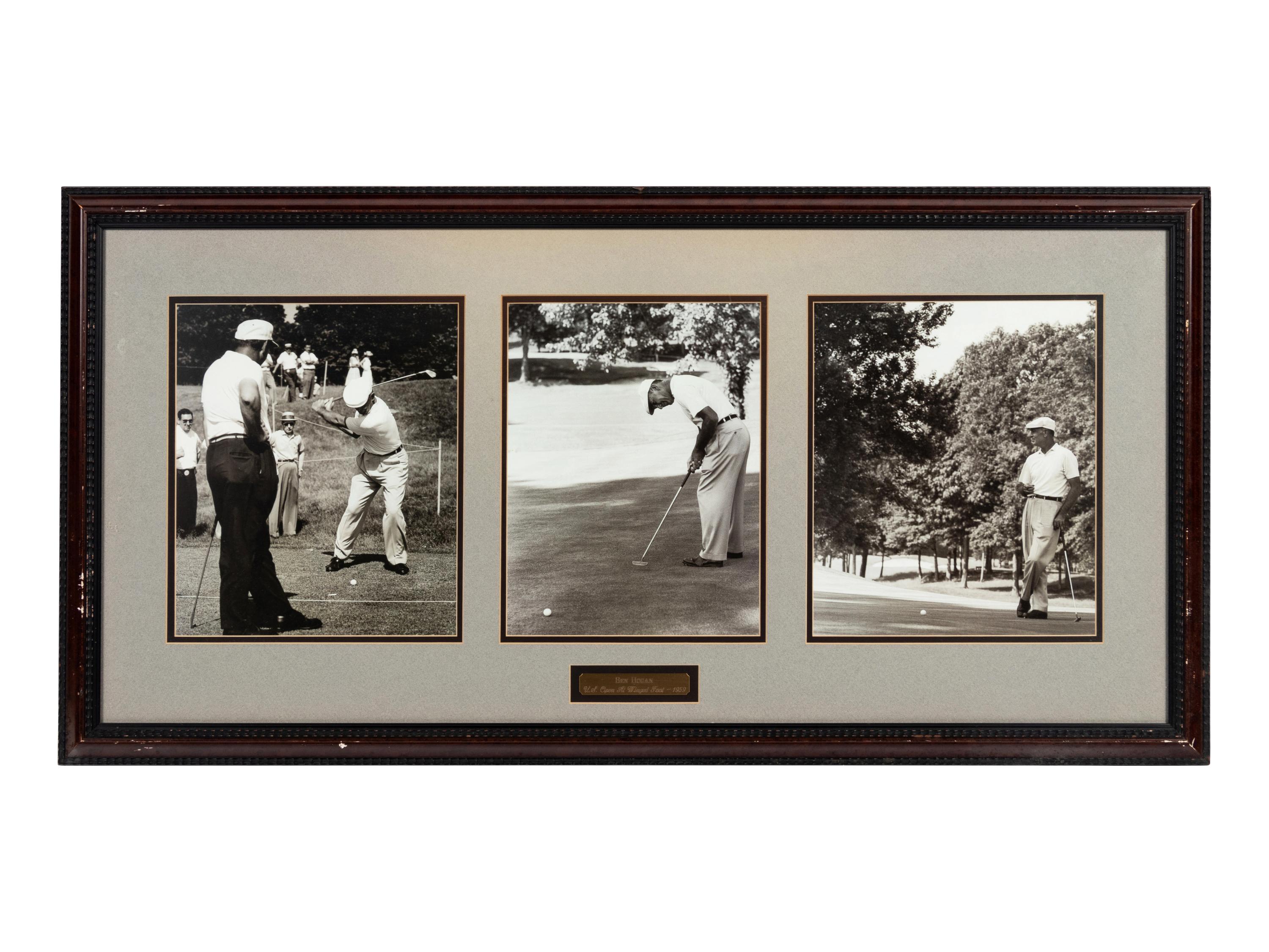 A Group of Five Large Scale Golf Photographs and Prints Formerly Displayed at Mike Ditka’s Restaurant