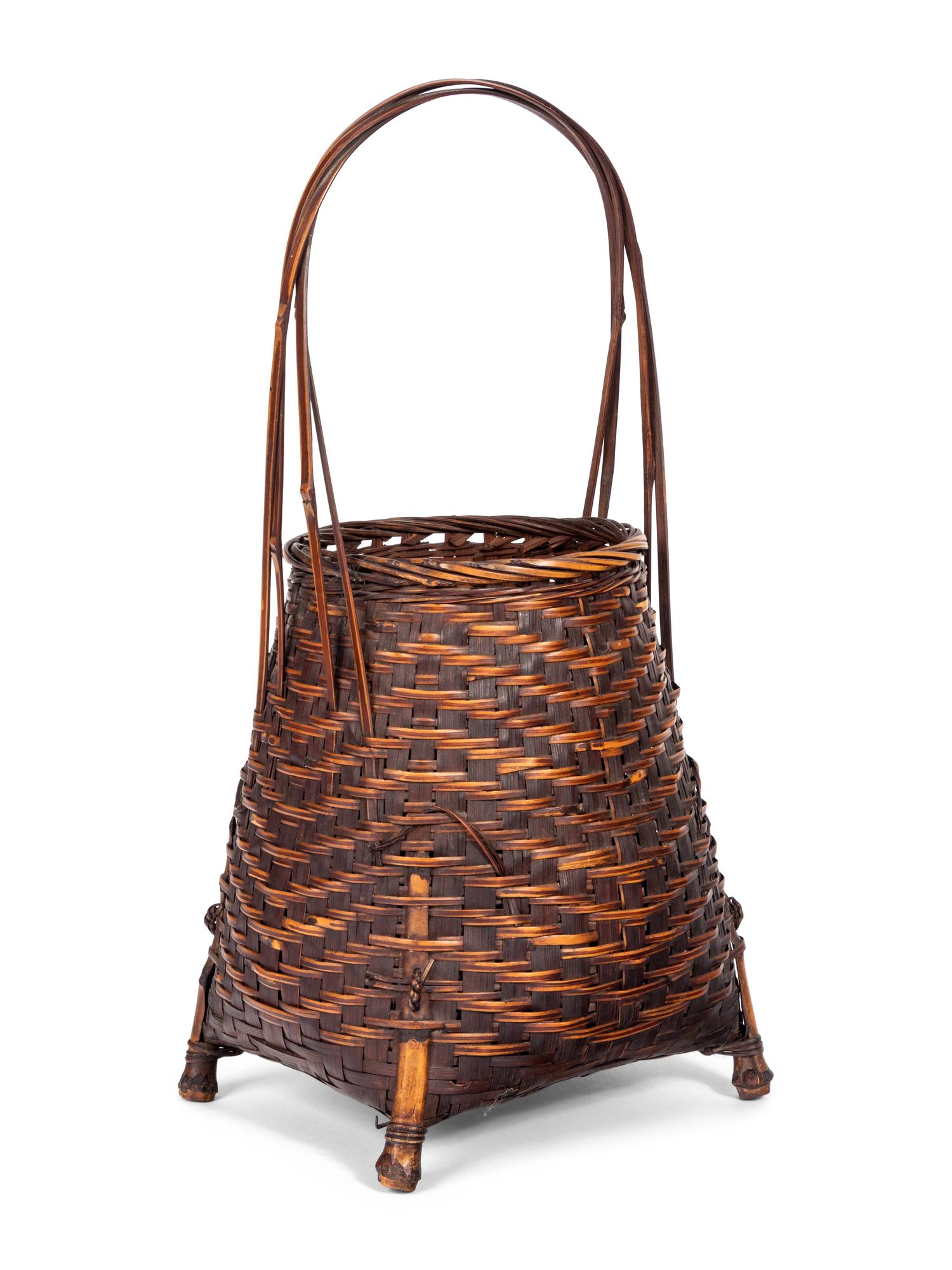 A Bamboo Flowering Arranging Basket