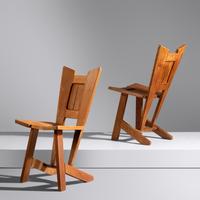 Pair of Constructivist Side Chairs, c. 1920