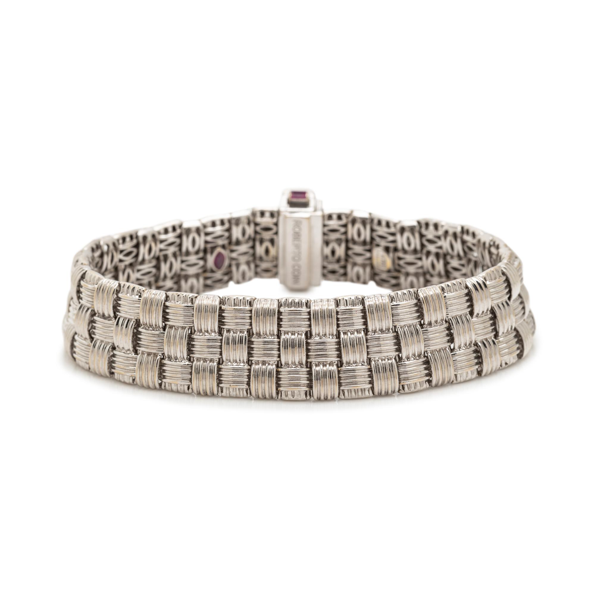 ROBERTO COIN, WHITE GOLD AND DIAMOND 'APPASSIONATA' BRACELET