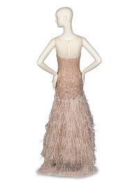 Oscar de la Renta Ostrich Feather Gown
