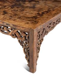 A Chinese Carved Hardwood Low Table