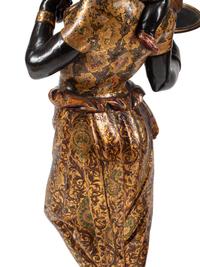 A Pair of Venetian Painted Figures