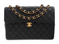 Chanel Quilted Leather Jumbo Flap Bag, 1997-99