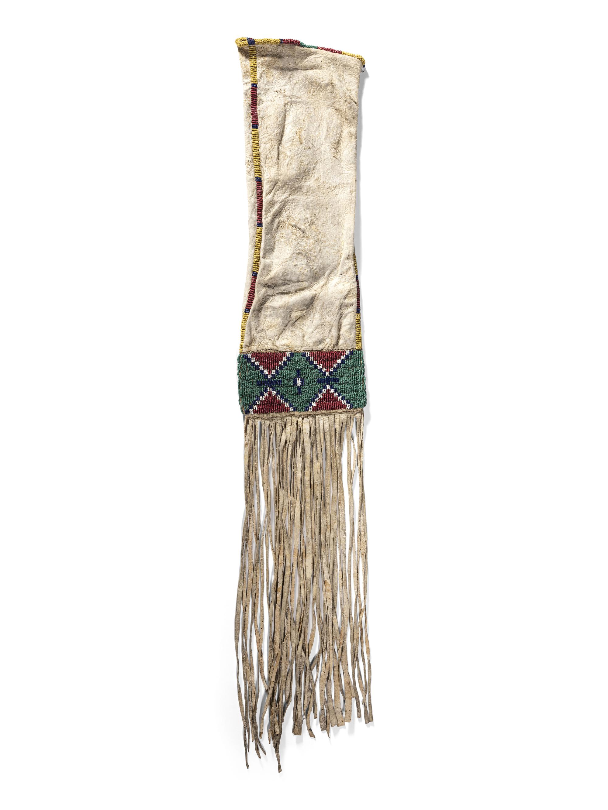 Central Plains Beaded Hide Tobacco Bag