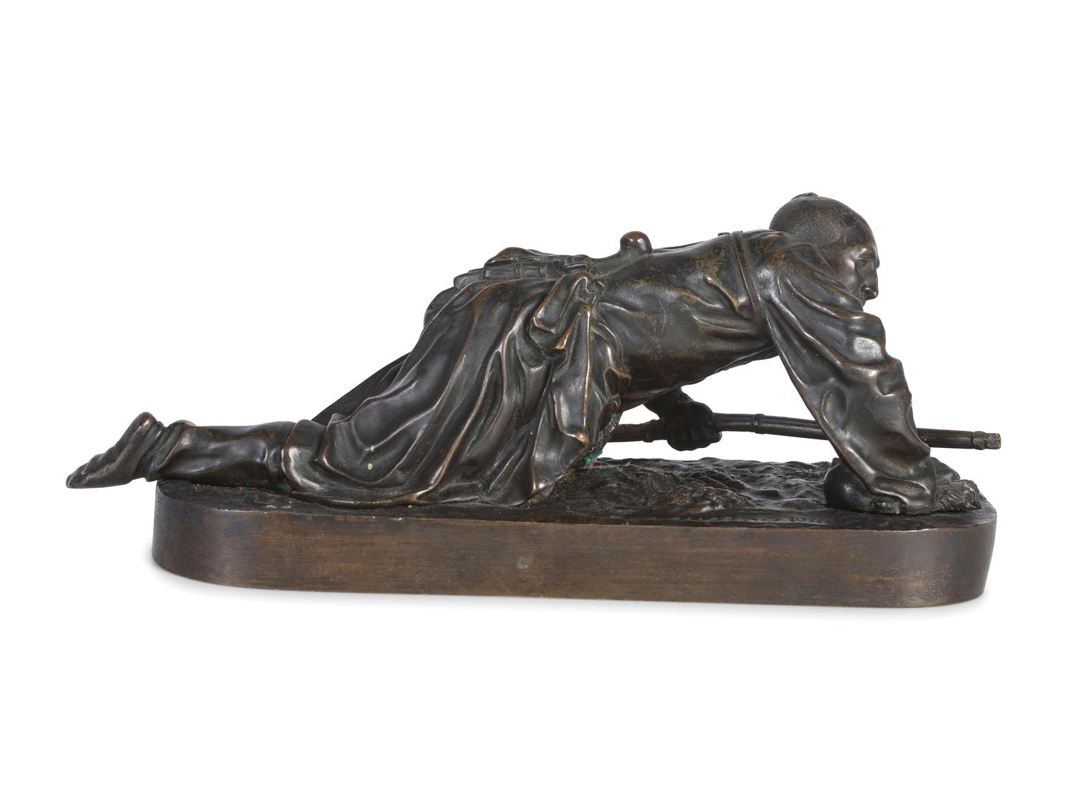 A Russian Bronze Figure of a Cossack