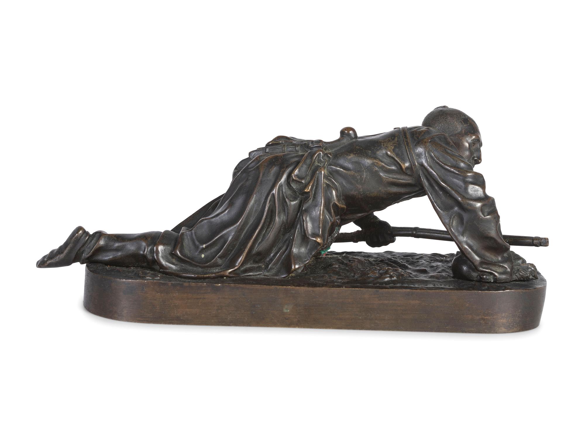 A Russian Bronze Figure of a Cossack