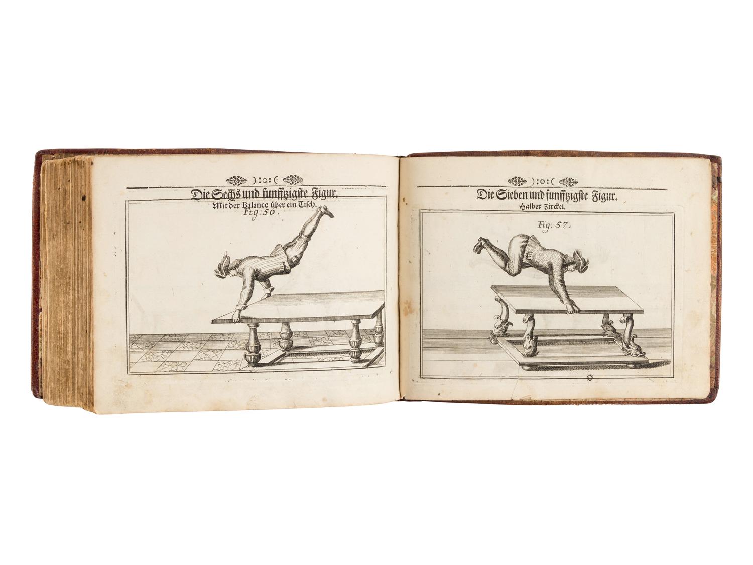 [FENCING]. DOYLE, Alexander. Neu alamodische ritterliche Fecht- und Schirm-Kunst. Das ist: Wahre und nach neuester Franzosischer Manier eingerichtete Unterweisung wie man sich in Fechten und Schirmen perfectioniren und verhalten solle . Nuremberg and Frankfort: Paul Lochnern, 1715.