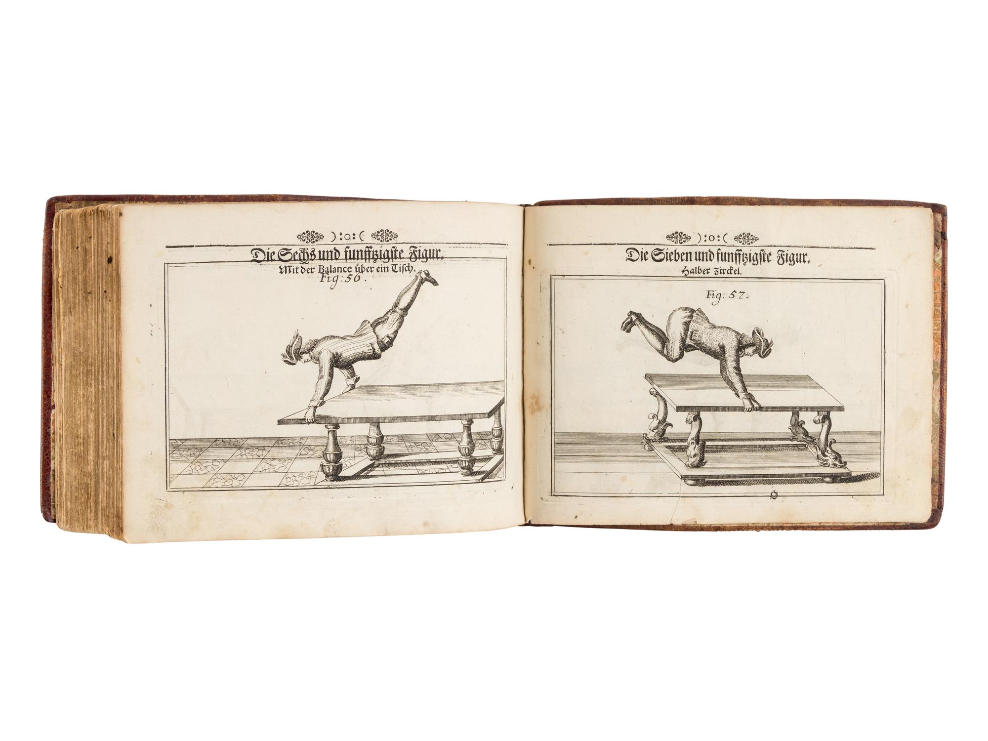 [FENCING]. DOYLE, Alexander. Neu alamodische ritterliche Fecht- und Schirm-Kunst. Das ist: Wahre und nach neuester Franzosischer Manier eingerichtete Unterweisung wie man sich in Fechten und Schirmen perfectioniren und verhalten solle . Nuremberg and Frankfort: Paul Lochnern, 1715.