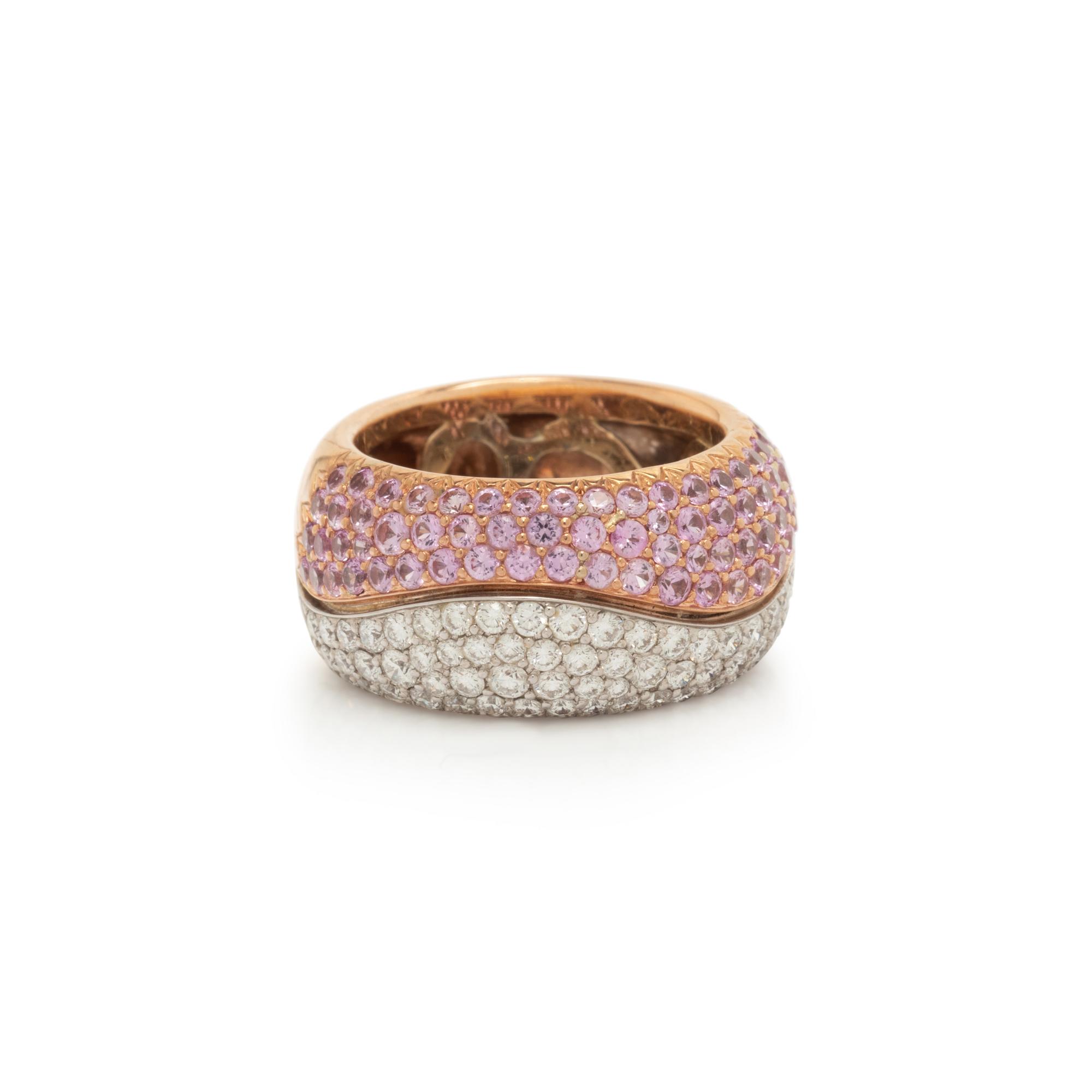 PINK SAPPHIRE AND DIAMOND RING