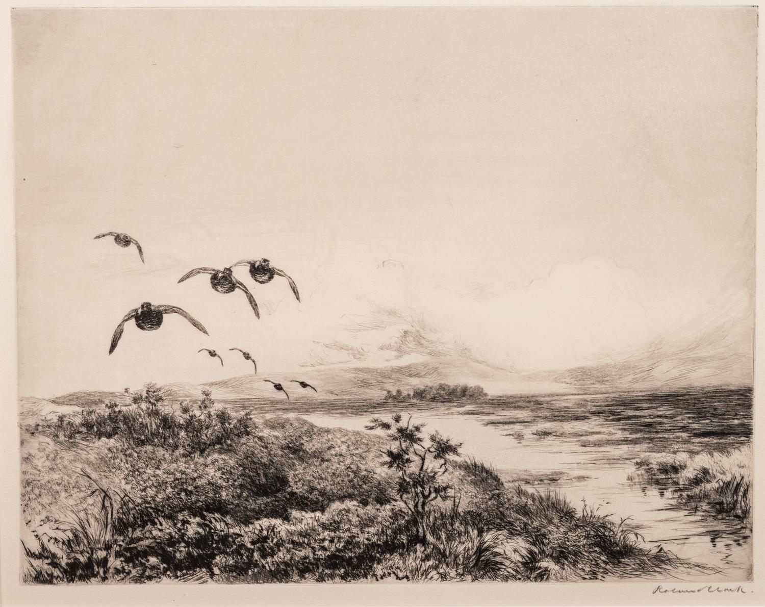 A Group of Three Dry-Point Etchings by Roland Clark (1847-1957)