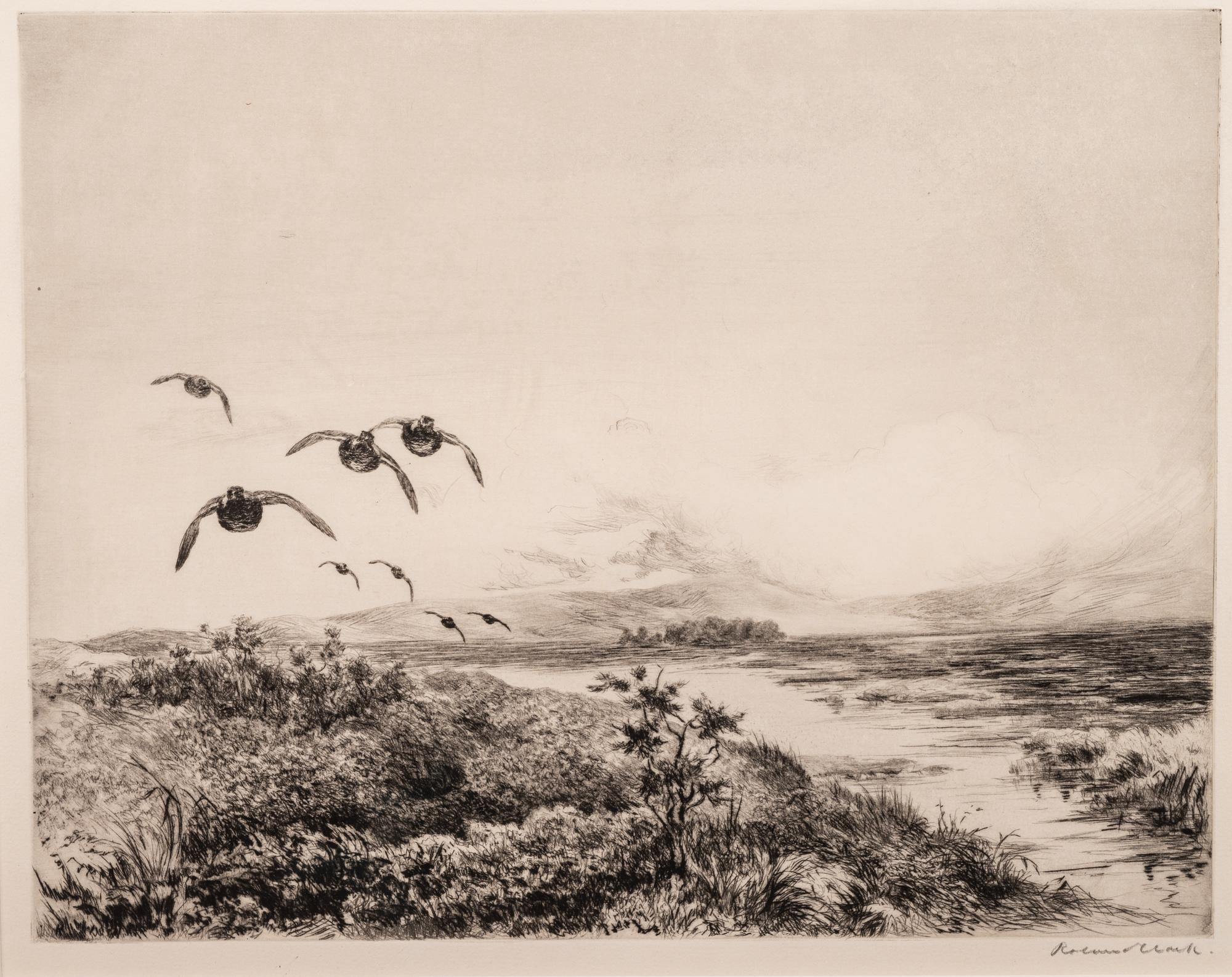 A Group of Three Dry-Point Etchings by Roland Clark (1847-1957)