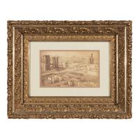 [Chicago Fire]. A group of 7 albumen prints taken before and after the 1871 Chicago Fire, comprising: