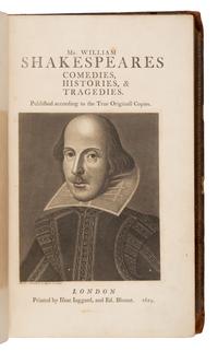 Shakespeare, William (1564-1616). Comedies, Histories, & Tragedies . [London: E. & J. Wright, 1807].