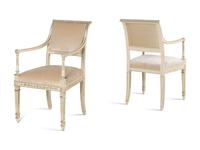 A Set of Ten Dennis and Leen Painted and Parcel Gilt Dining Chairs