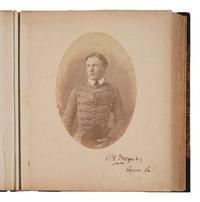 [MILITARIA - CIVIL WAR]. West Point album featuring 34 portraits of faculty, staff, and cadets, many of whom would serve in the Civil War, 1859.
