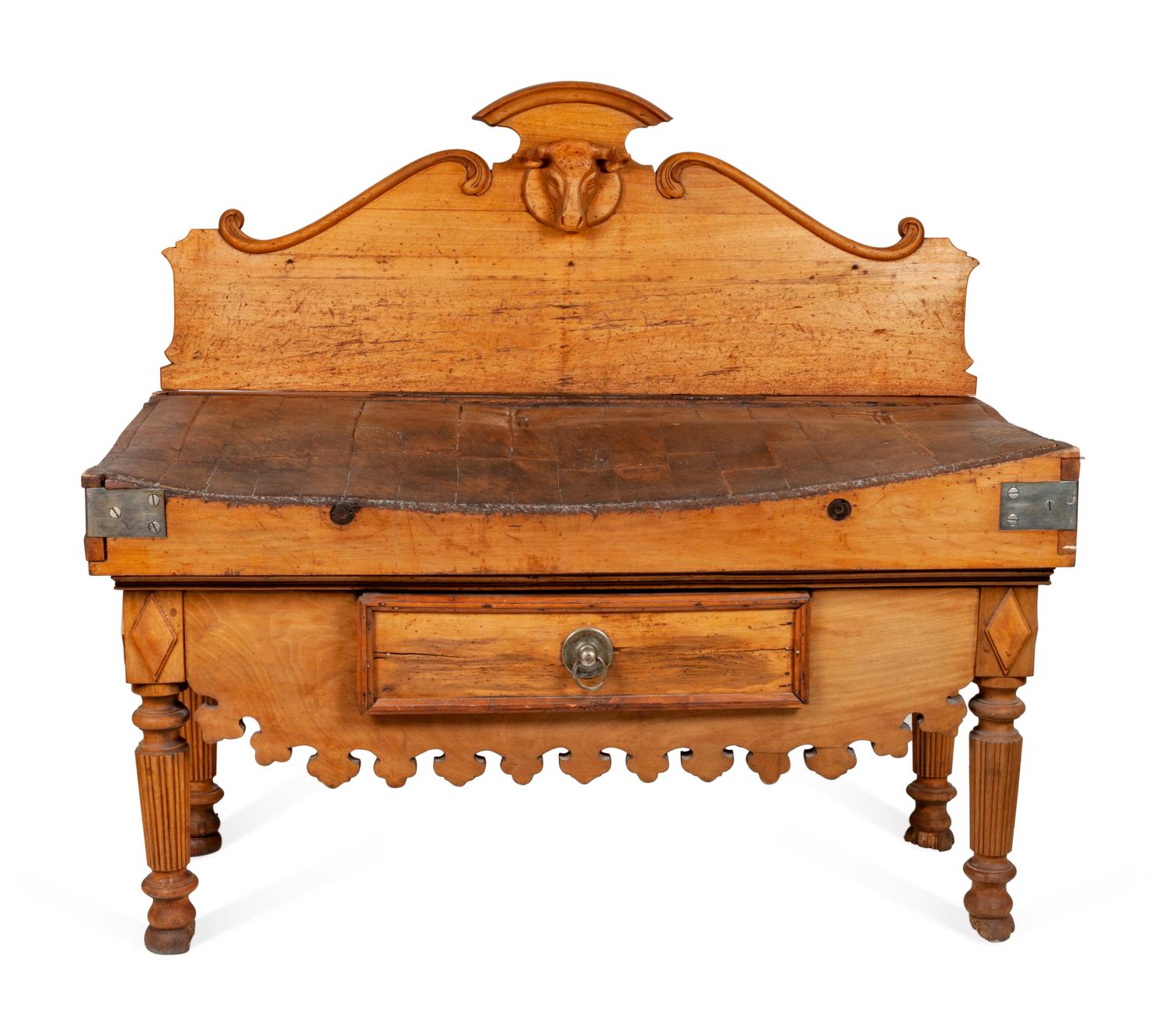 French Provincial Style Butcher Block Table