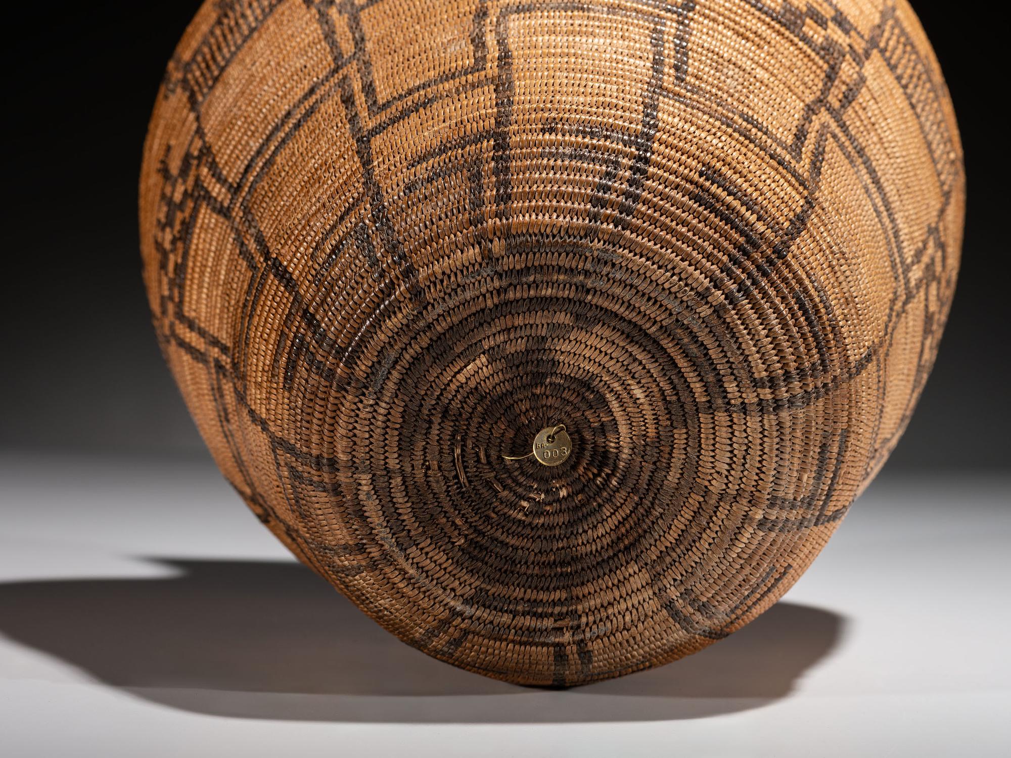 Apache Polychrome Basket, Humans and Dogs