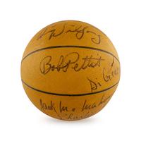 A 1958-59 St. Louis Hawks Team Signed Autograph Basketball (Beckett Authentication Services)