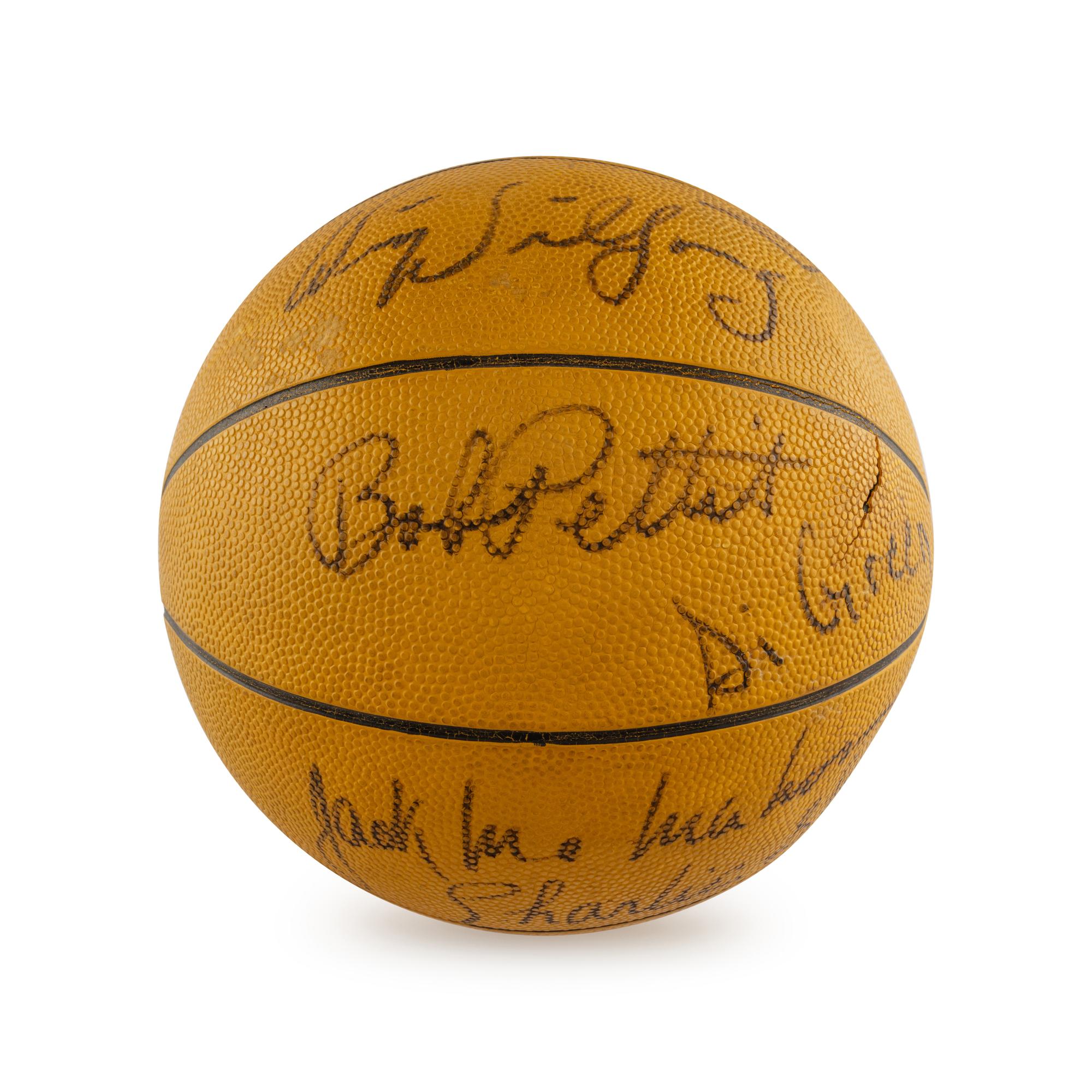 A 1958-59 St. Louis Hawks Team Signed Autograph Basketball (Beckett Authentication Services)