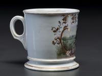 A Cyclist's Porcelain Shaving Mug