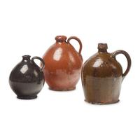 Three Glazed Redware Jugs