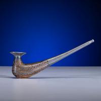Siberian Wood Pipe with Pewter Inlay