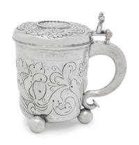 A Continental Silver Peg Tankard