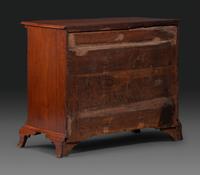 A Chippendale Carved Cherrywood Reverse-Serpentine Chest of Drawers
