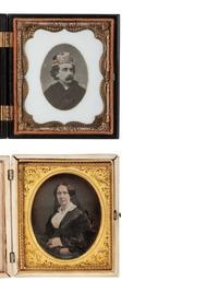 [EARLY PHOTOGRAPHY]. 9 cased images featuring interesting subjects, all housed in Union cases.