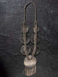 Navajo Sterling Silver and Turquoise Cluster Necklace